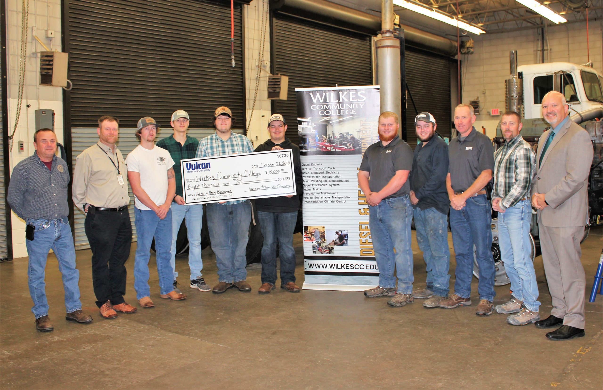 Vulcan Materials awards 8,000 to Wilkes Community College Wilkes